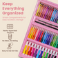 KIDDYCOLOR 217 Pcs Pink Deluxe Creative Drawing Kit, Painting & Craft Supply Box for Girls, Kids Creative Tools