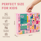 KIDDYCOLOR 217 Pcs Pink Deluxe Creative Drawing Kit, Painting & Craft Supply Box for Girls, Kids Creative Tools