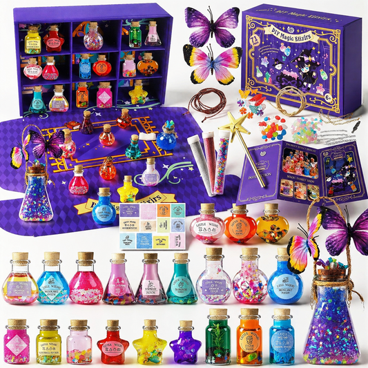 71PCS DIY Magic Fairy Potion Kit for Kids, 22 Bottles Magical Elixir Craft Set, Creative Toy Gift for Girls Ages 8+