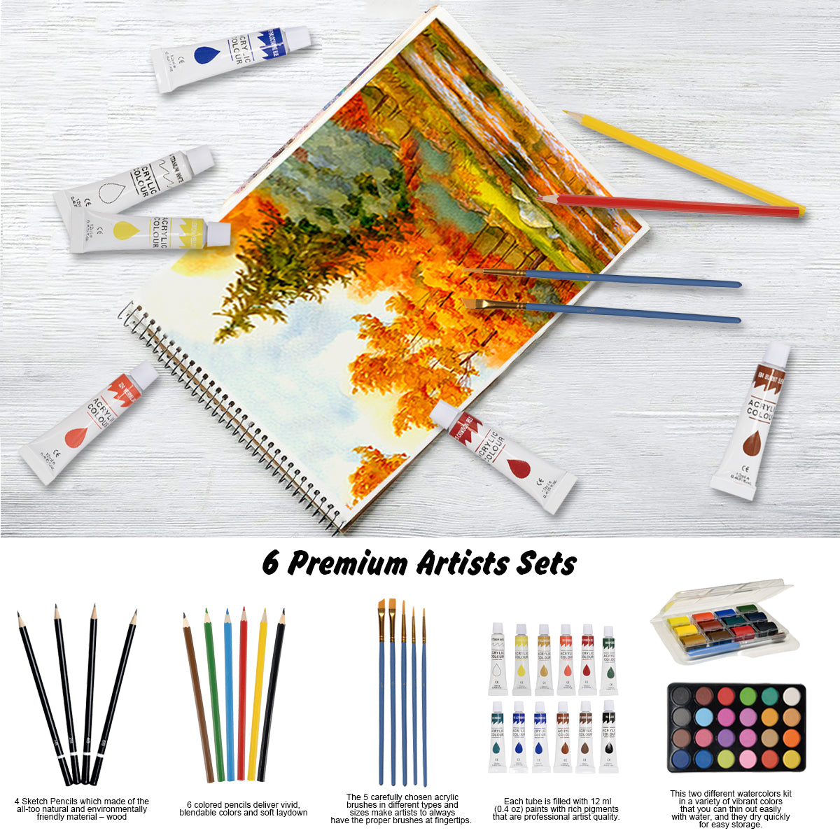 TAVOLOZZA 126 PCS Deluxer Artist Painting Set