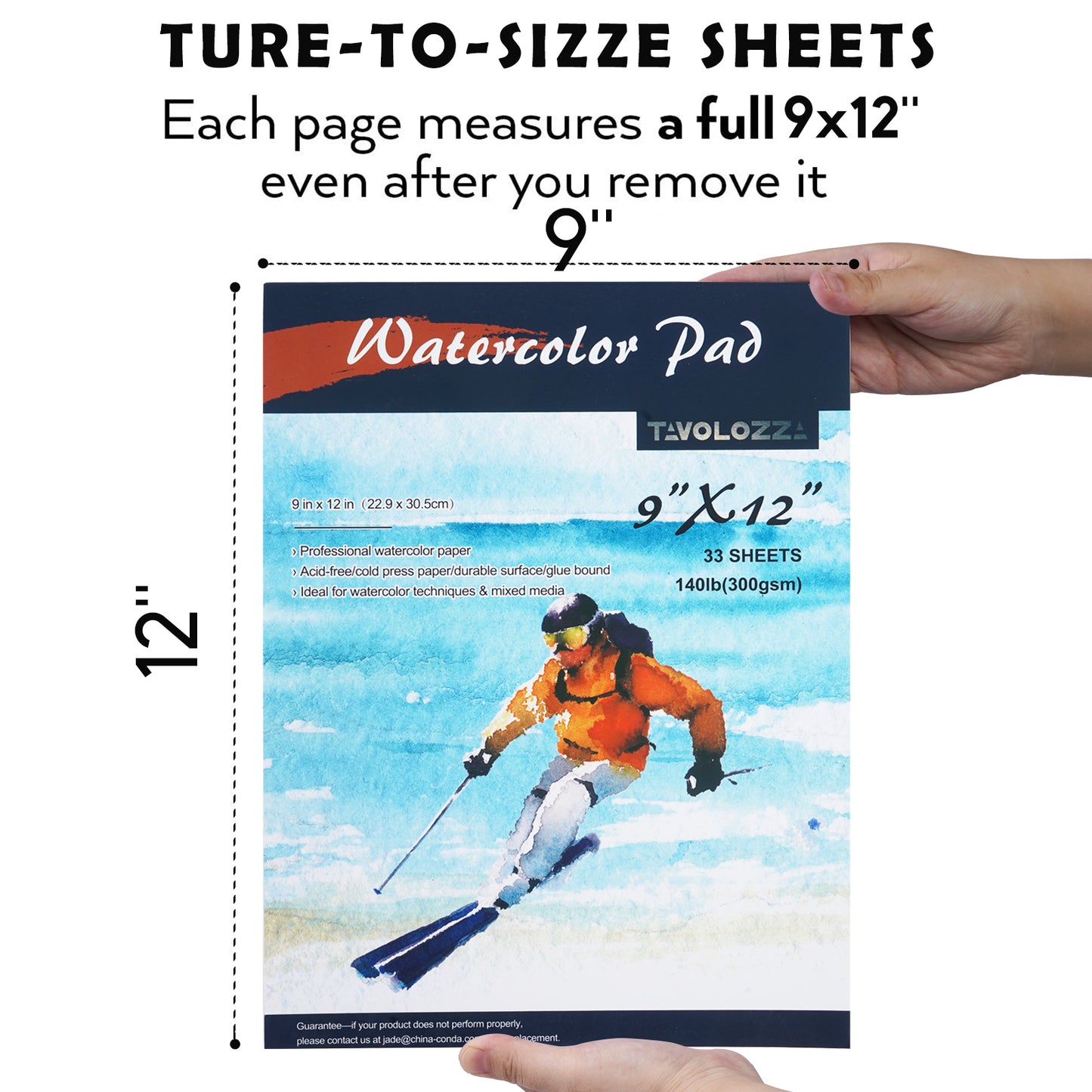 TAVOLOZZA 9" x 12'' Watercolor Pad