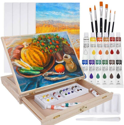 Tavolozza 26 PCS Tabletop Easel Painting Set