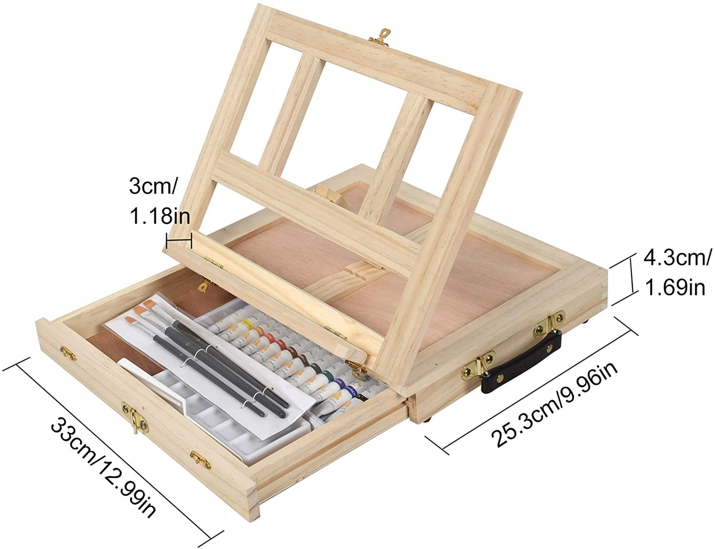 TAVOLOZZA 19pcs Painting Table Easel Set