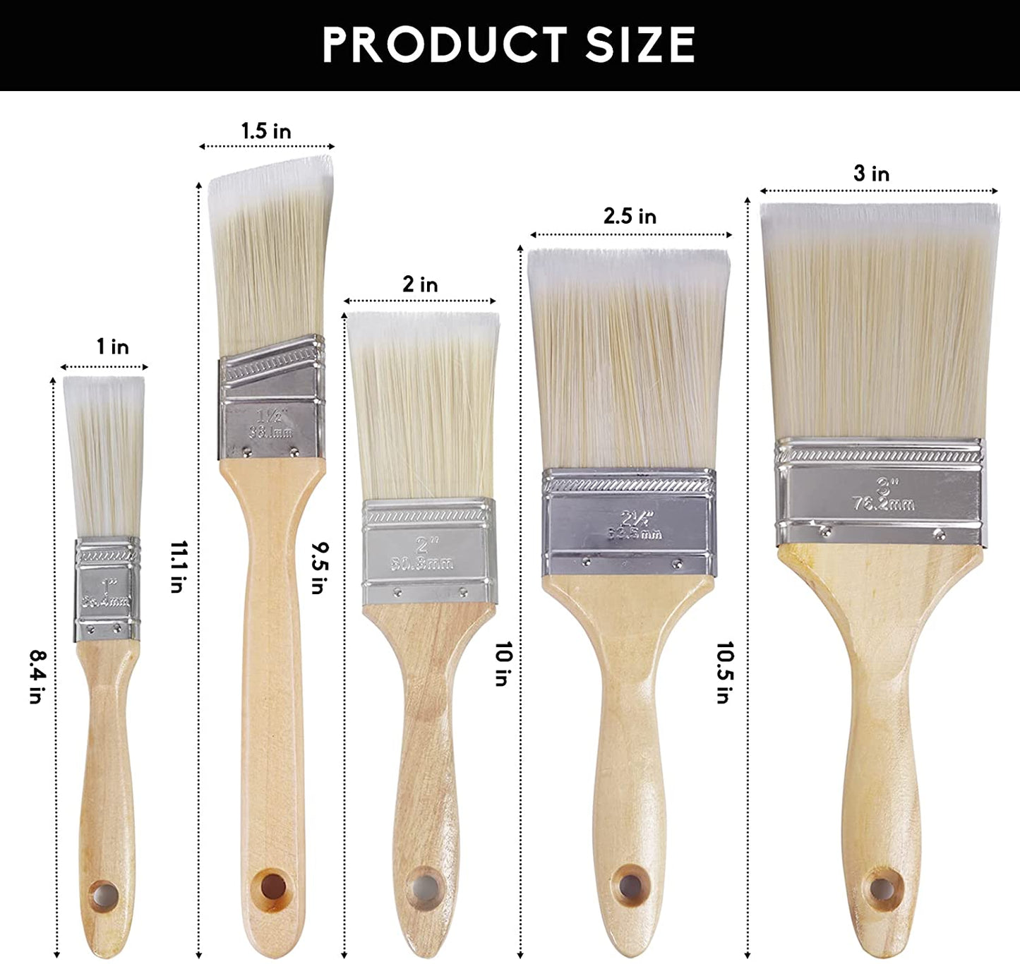 TAVOLOZZA 5 PCS Paint Brushes