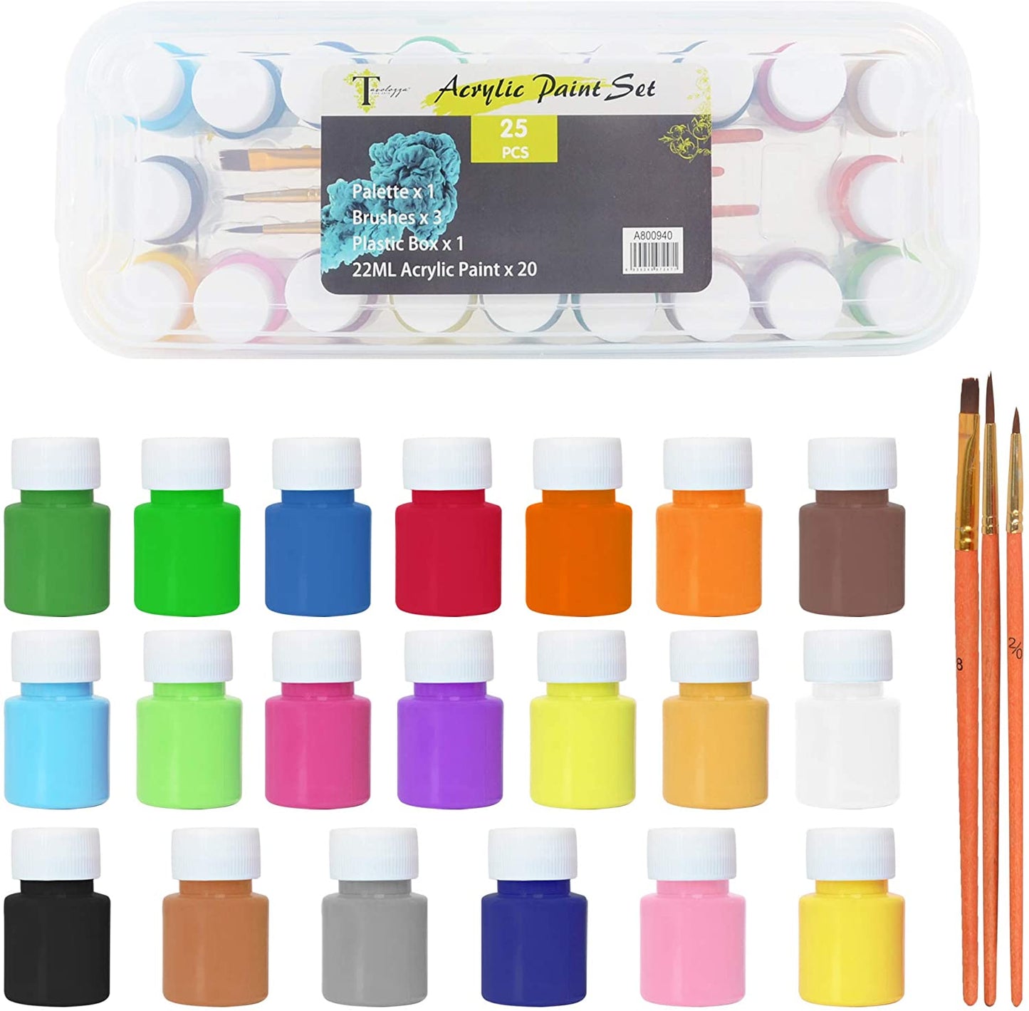 TAVOLOZZA 25 pcs Acrylic Paint Set