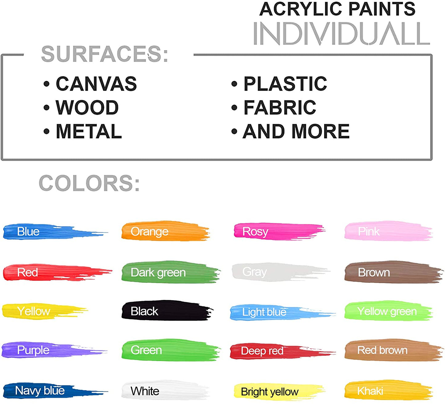 TAVOLOZZA 25 pcs Acrylic Paint Set