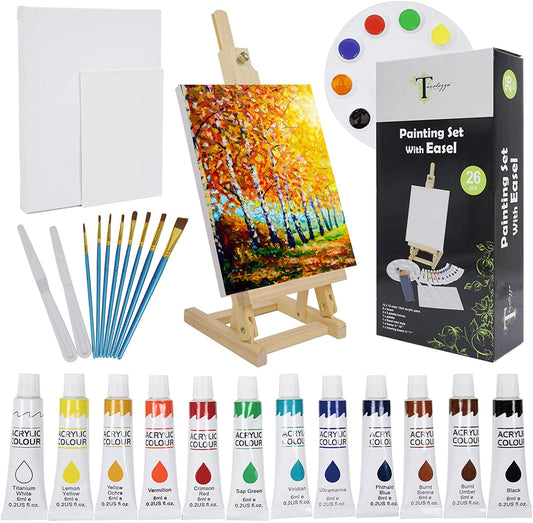 TAVOLOZZA 26 Pcs Acrylic Painting Supplies Kit